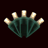 Cadena de Luces LED Blanco Cálido de 23 PIES y 70 Luces Coaxial Con Cable Verde