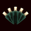 Cadena de Luces LED Blanco Cálido de 23 PIES y 70 Luces Coaxial Con Cable Verde
