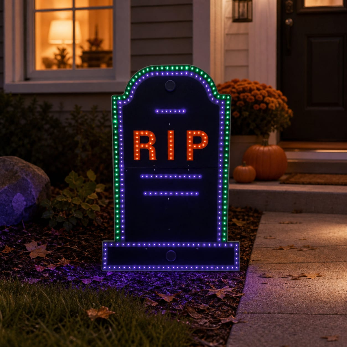 30" X 20" 300 LED RIP Tombstone Twinkling Effect