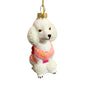 4" Poodle Dog Glass Ornament