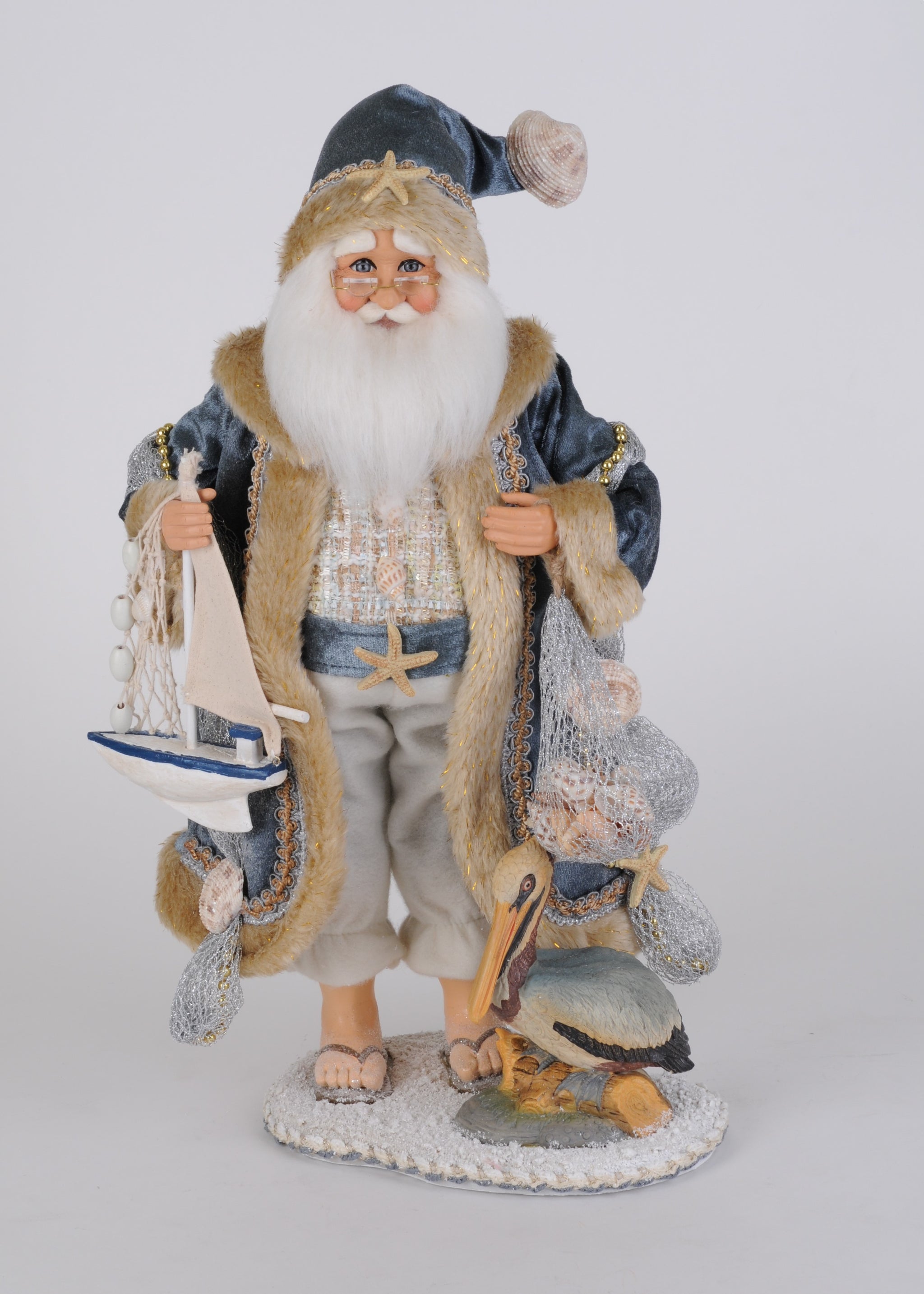 Karen Didion Originals 20" Pelican Beach Santa