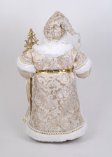 Karen Didion Originals 31" Lighted Gold Couture Santa
