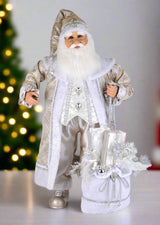 Karen Didion Originals Santa iluminado "Elegancia Blanca" de 37 pulgadas