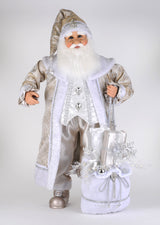 Karen Didion Originals 37" Lighted White Elegance Santa