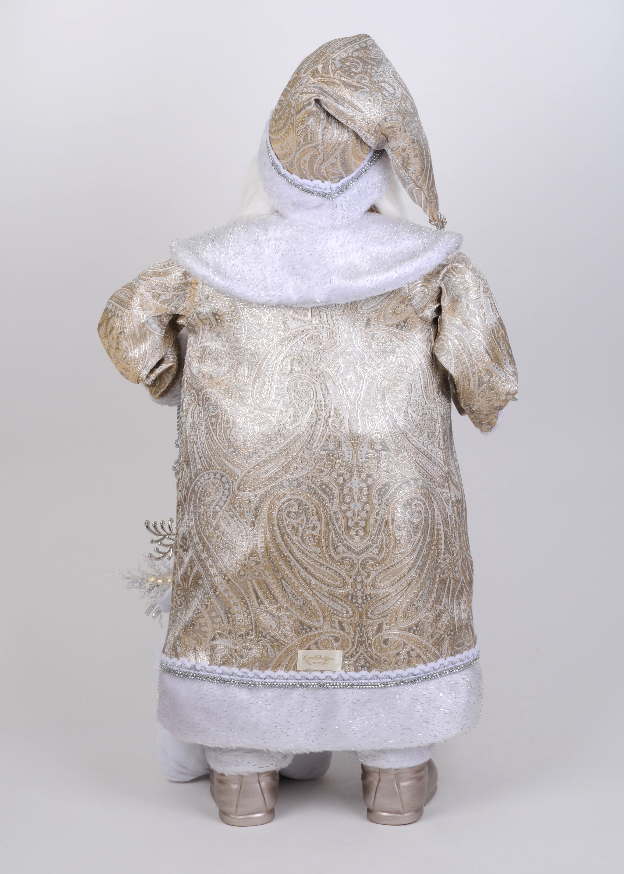 Karen Didion Originals 37" Lighted White Elegance Santa