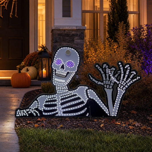 Esqueleto ascendente con movimiento de 661 LED de 21" X 36"