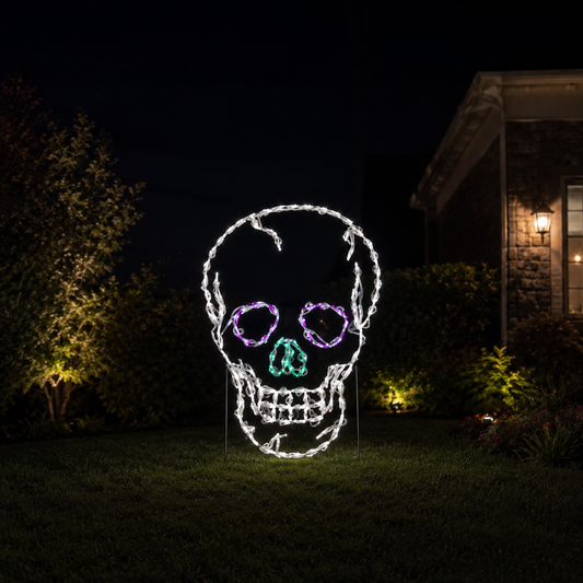36" Halloween LED Lighted Skull