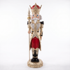 5 FT Red, Gold & Black Nutcracker With Staff