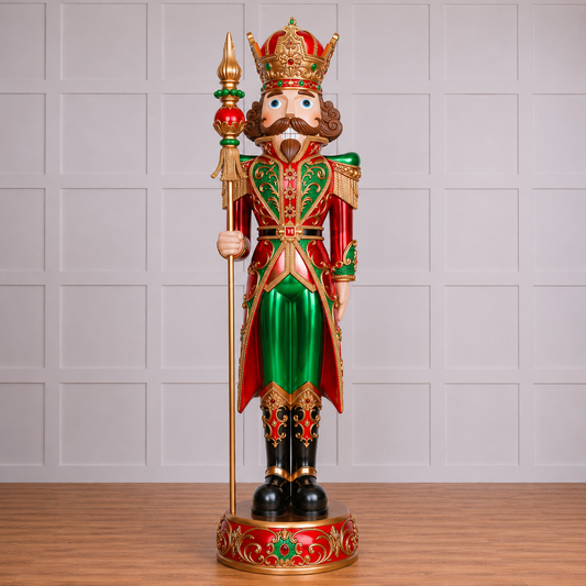8 FT Red & Green Nutcracker