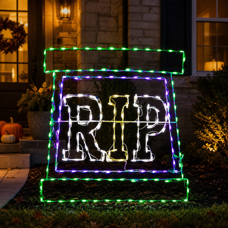 36" Halloween Sign Rest in Peace Tombstone