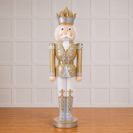 3 FT Gold & Silver King Nutcracker