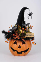 Karen Didion Originals 22" Lighted Pumpkin Jack O Lantern