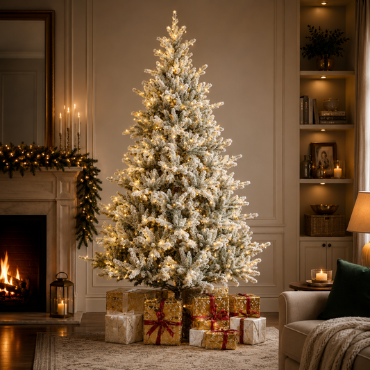 Snowy Allison Pine Pre-Lit Warm White & Multi Color LED Lights