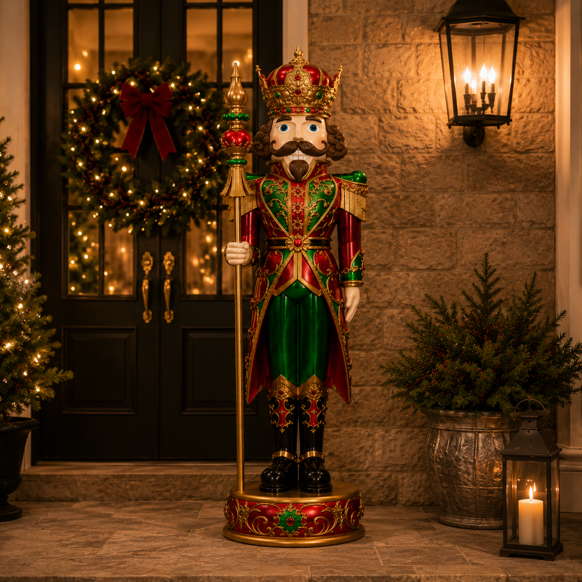 8 FT Red & Green Nutcracker