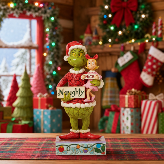 El Grinch 10" Grinch &amp; Cindy Hold Sign