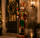 8 FT Red & Green Nutcracker