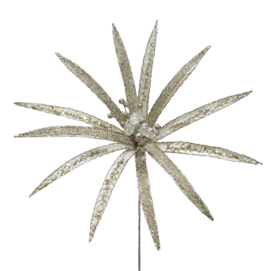 17" Glitter Papyrus Stem Set Of 6