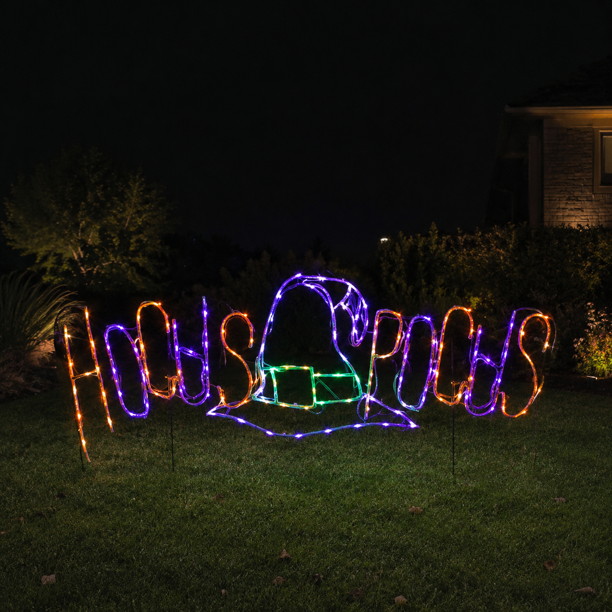 44" Halloween Sign LED Hocus Pocus Witches Hat