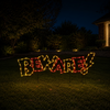 44" Halloween Sign LED BEWARE!