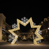15 FT X 11 FT Pure White & Warm White LED Star Arch With Snowflakes