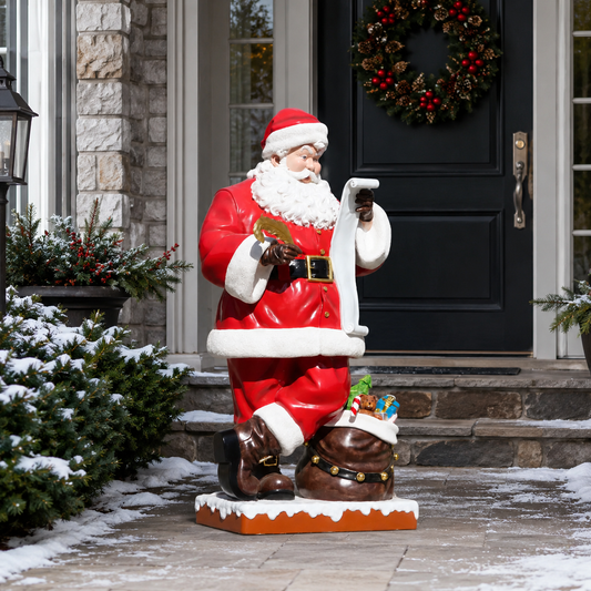 6 FT Santa with Wishlist & Gifts