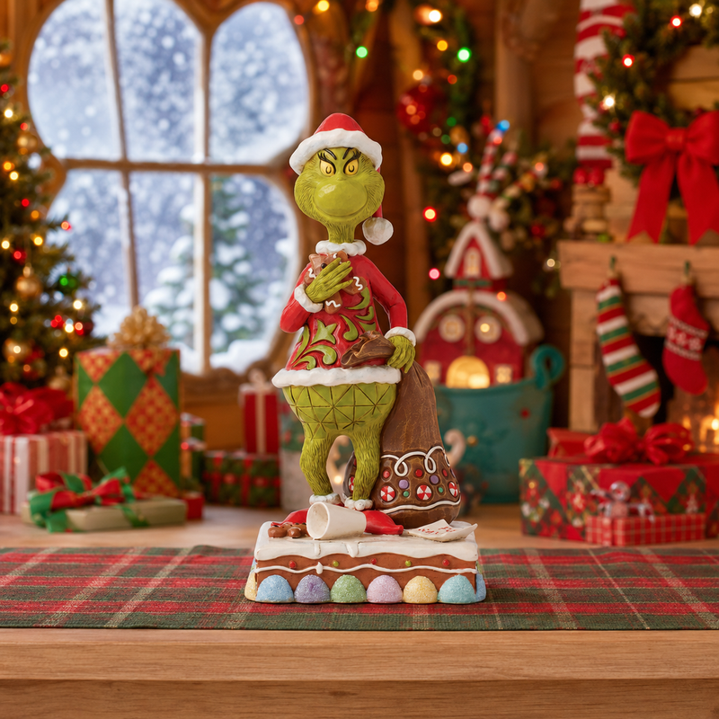 The Grinch 8" Grinch comiendo pan de jengibre