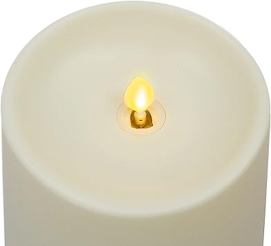 7" Ivory Flame Effect Candle Battery Operated