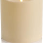 7" Ivory Led Flame Effect Wax Candle Pillar Battery Operated With Remote