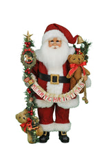 Karen Didion Originals 20" Lighted Musical Christmas Santa