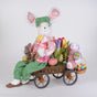 Karen Didion 18" Flower Express Cart With Bunnies