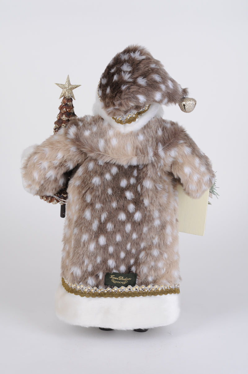 Karen Didion Originals 19" Lighted Natural Fawn Santa