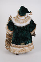 Karen Didion Originals 19" Lighted Emerald Woods Santa