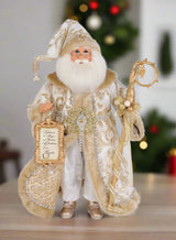 Karen Didion Originals 19" Gold Gilded Elegance Santa