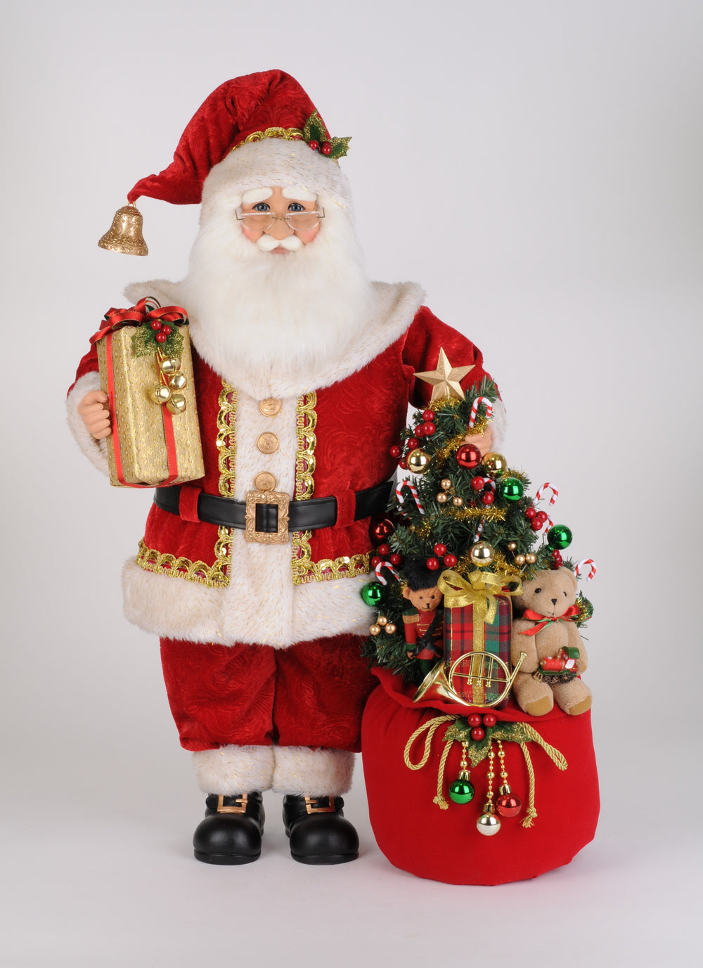Karen Didion Originals 30" Lighted Christmas Spirit Santa