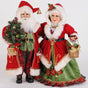Karen Didion Originals 17" Lighted Strolling Santa and Mrs. Claus