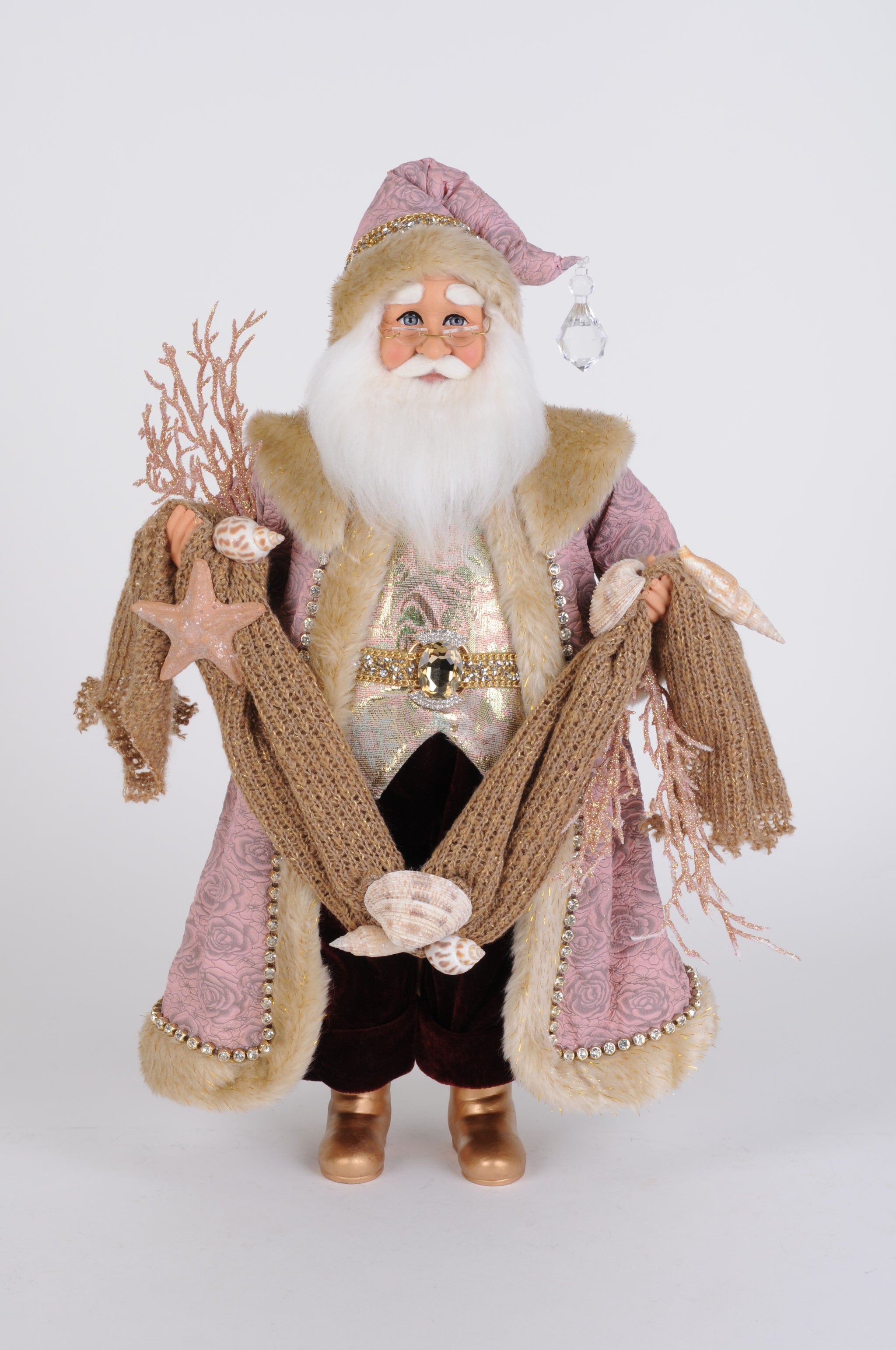 Karen Didion Originals 19" Rose Gold Coastal Santa