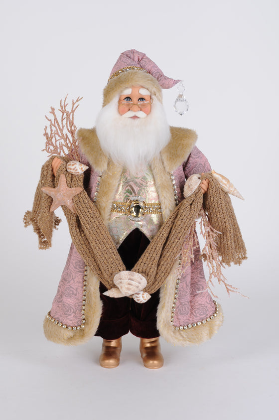 Karen Didion Originals 19" Rose Gold Coastal Santa