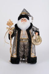 Karen Didion Originals 19" Silver & Gold Noel Santa