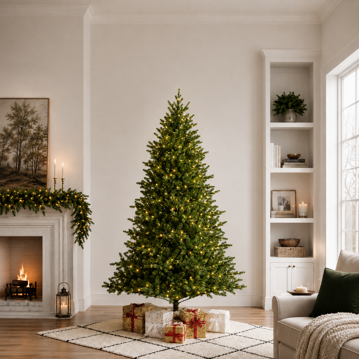 6 FT Sunpeaks Fir Tree Pre-Lit Warm White Micro LED Lights