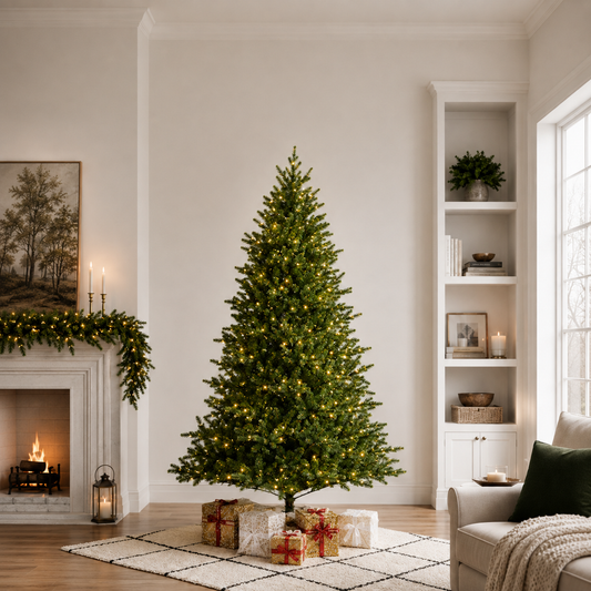 6 FT Sunpeaks Fir Tree Pre-Lit Warm White Micro LED Lights