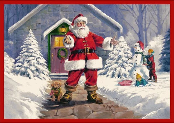 65" X 92" Welcome Santa Holiday Rug