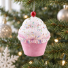 Juego de 4 cupcakes rosas con chispas de 5"
