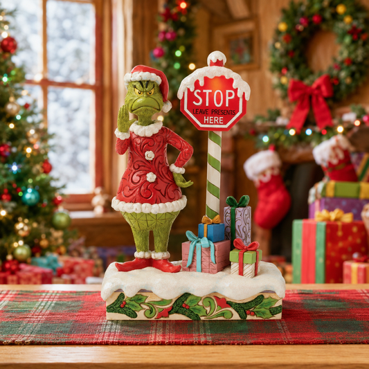 El Grinch: Letrero de stop con luces LED de 9"
