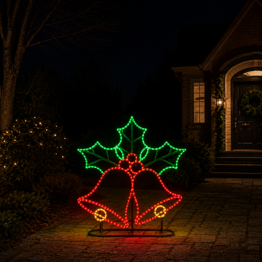 18" LED Holly Bells