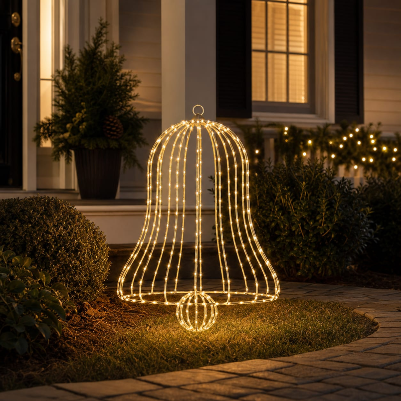 16" 160 LED Warm White 3D Bell Twinkling Effect