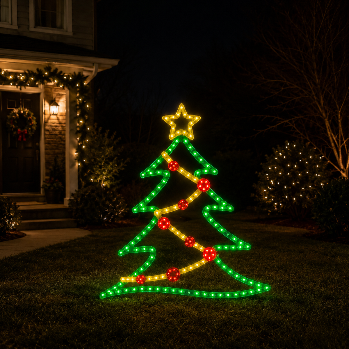 16" 144 LED Christmas Tree Twinkling Effect