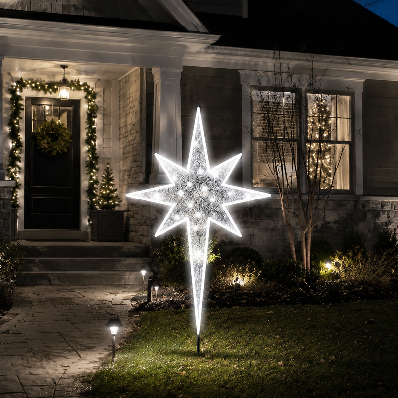 3 FT LED Cool White LED Bethlehem Star
