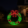 3 FT 588 LED Wreath With Bow Twinkling Effect