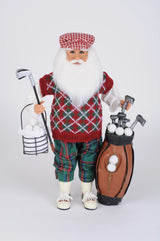 Karen Didion Originals 16" Golf Santa With Basket