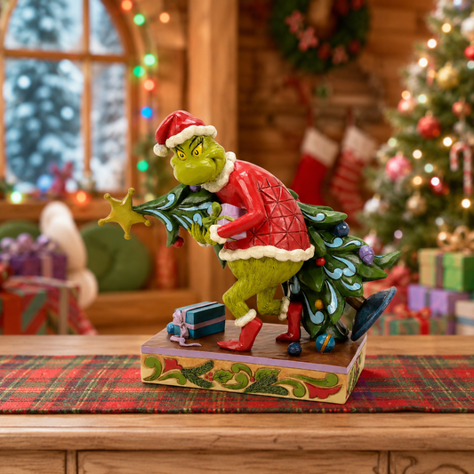 El Grinch - El Grinch cargando/robando un árbol de 7"